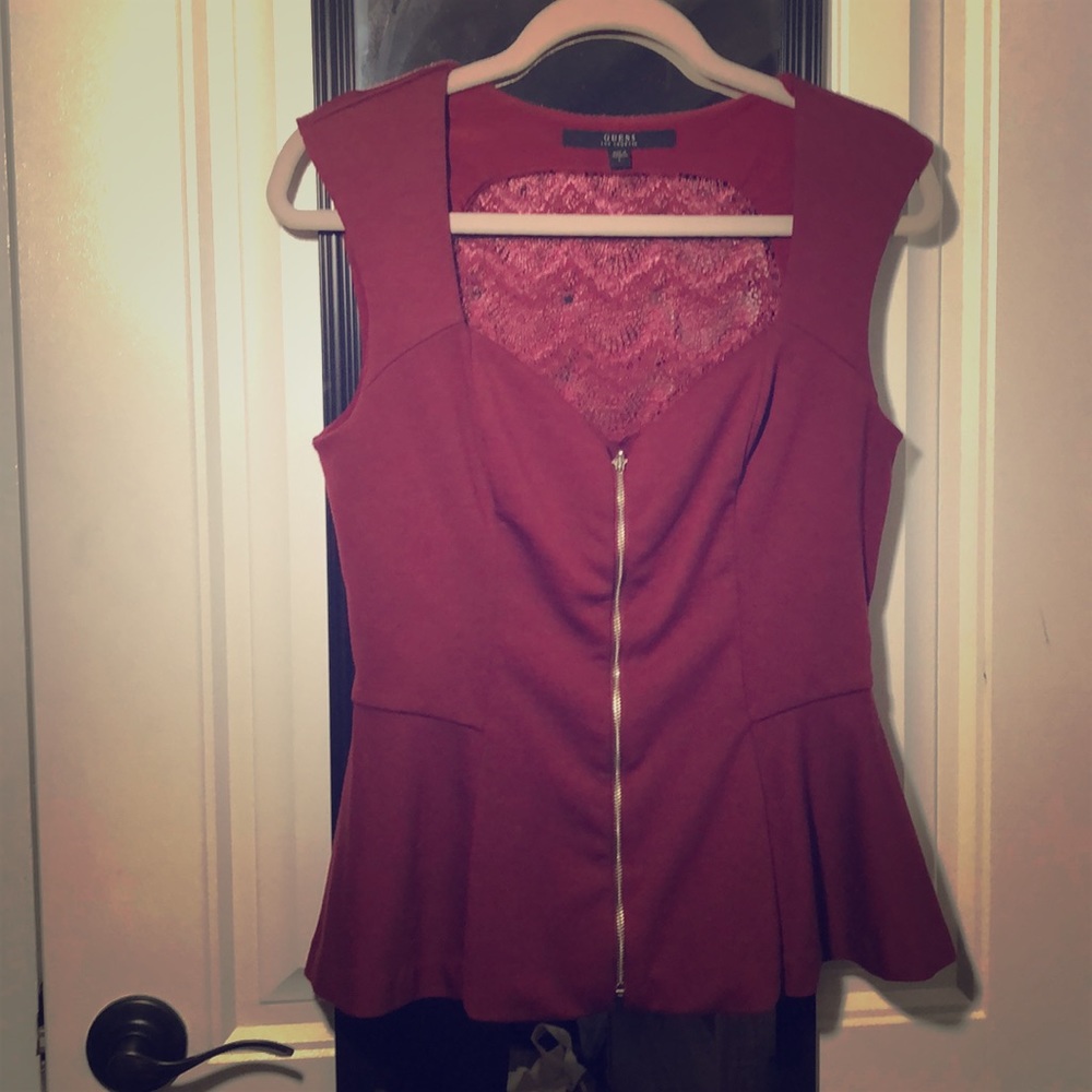 Guess Red Blouse
